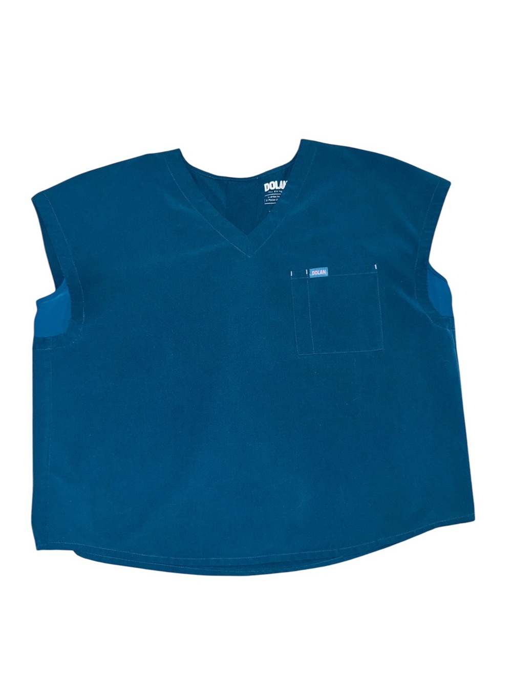 DOLAN Caribbean Blue V-Neck oversized scrub top XLarge